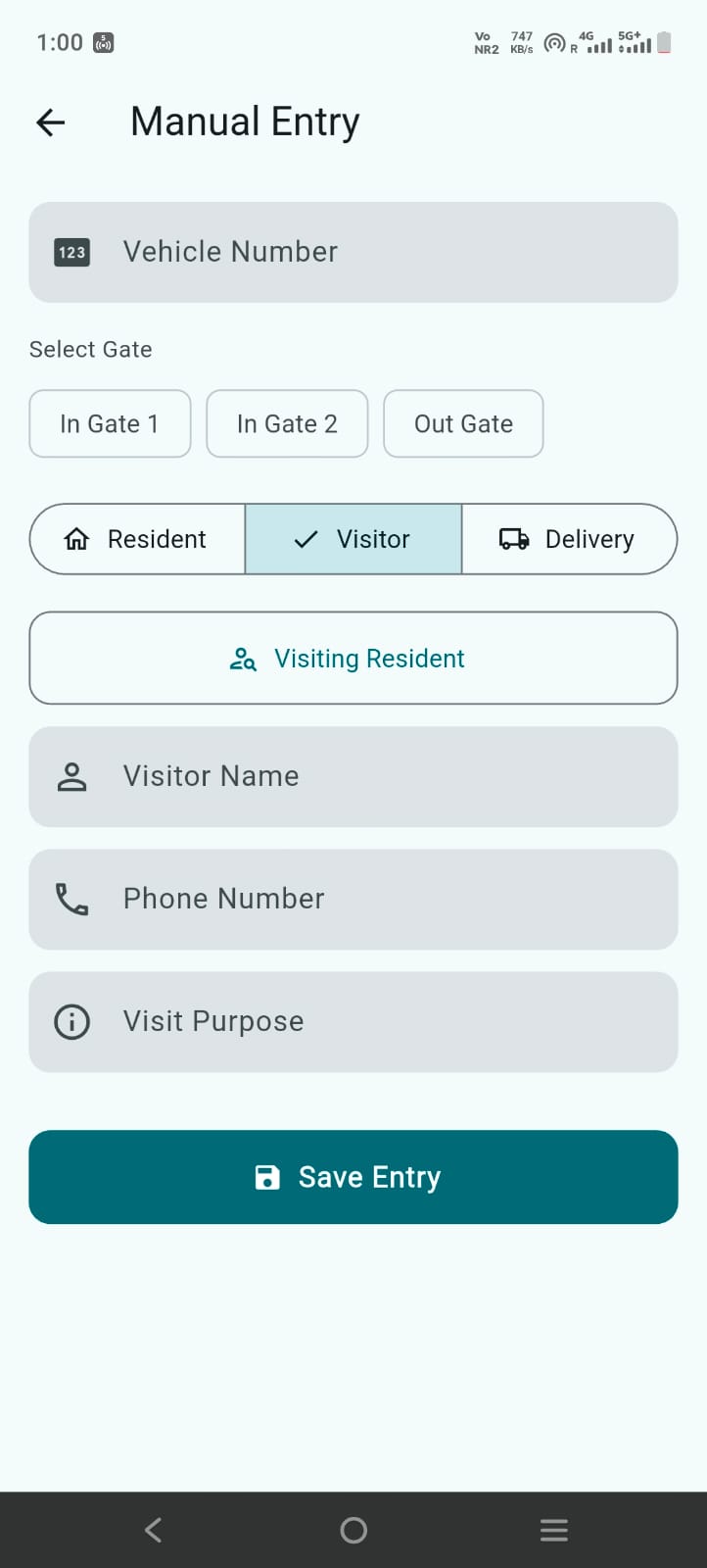 ANPR Smart Gate Tracker app screenshot 2